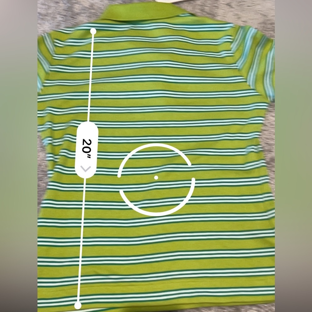 NWT Lacoste Women’s Avocat Green Striped Polo Shirt Size: Small Fitted - Picture 4 of 8